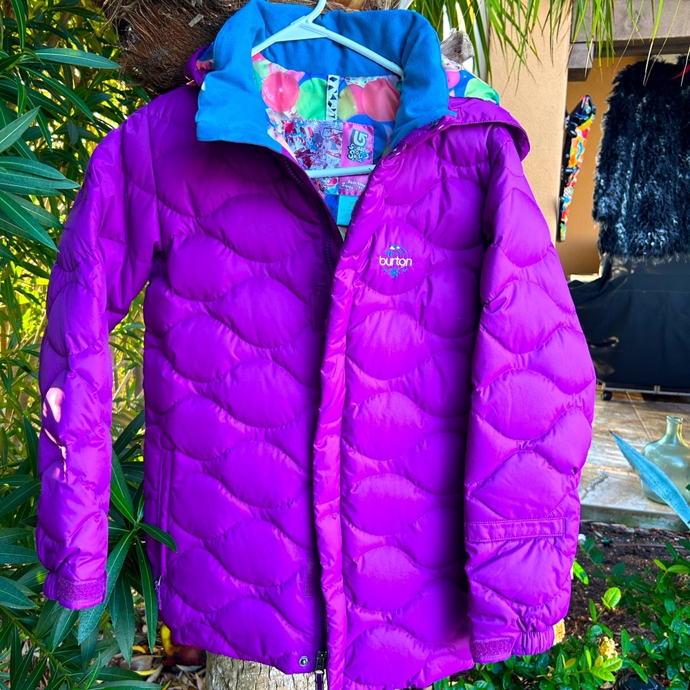 CUTE Burton Sugar & Spice Snow Boarding/Ski Puffer Jacket Purple SZ Girls 14-16